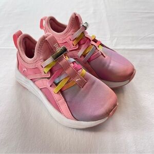 Puma Kids Sneakers in Pink with Yellow Highlights